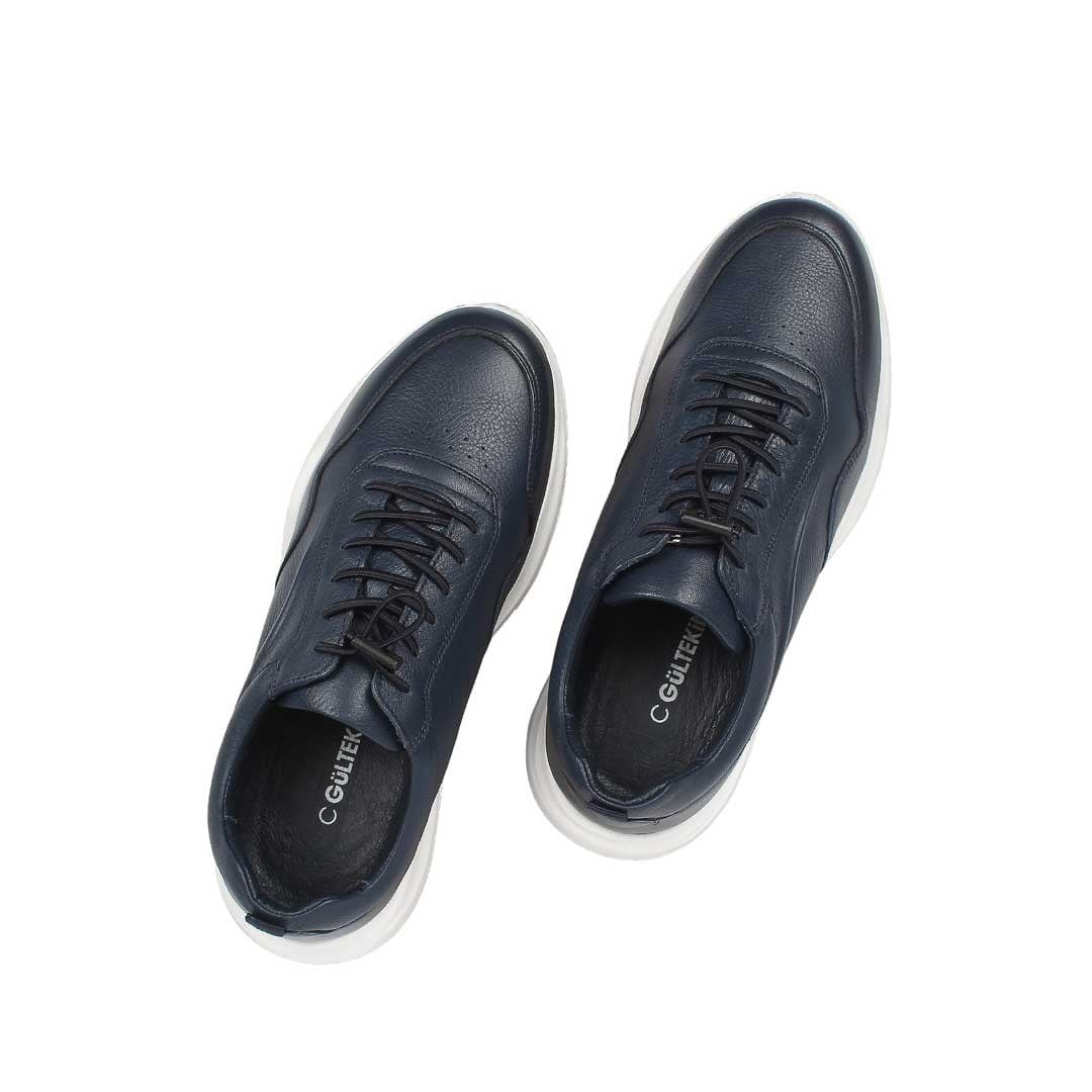 Celal Gültekin Erkek Lacivert Bağcıklı Kalın Tabanlı Sneaker