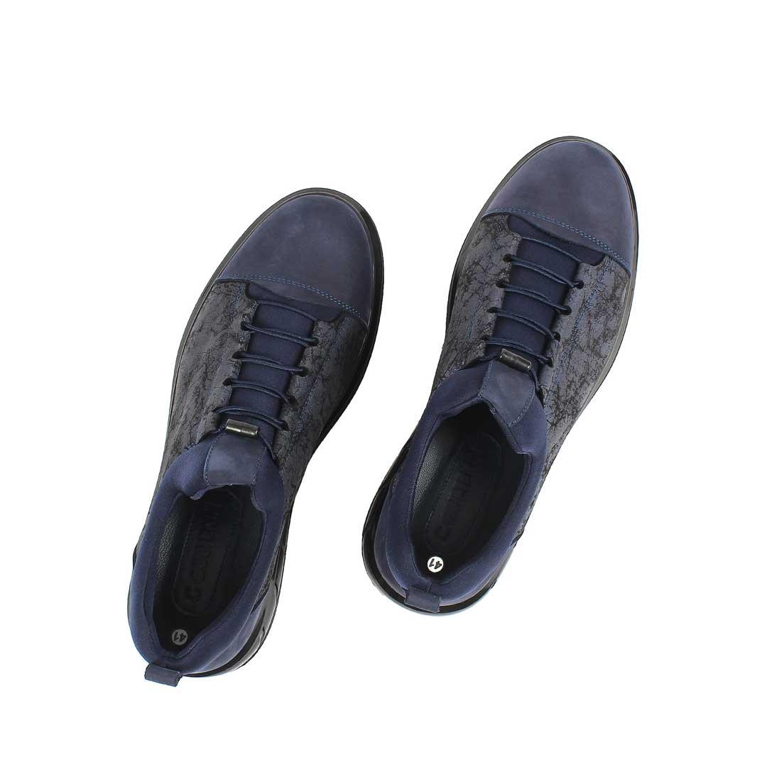 Celal Gültekin Erkek Lacivert Kalın Tabanlı Nubuk Deri Sneaker
