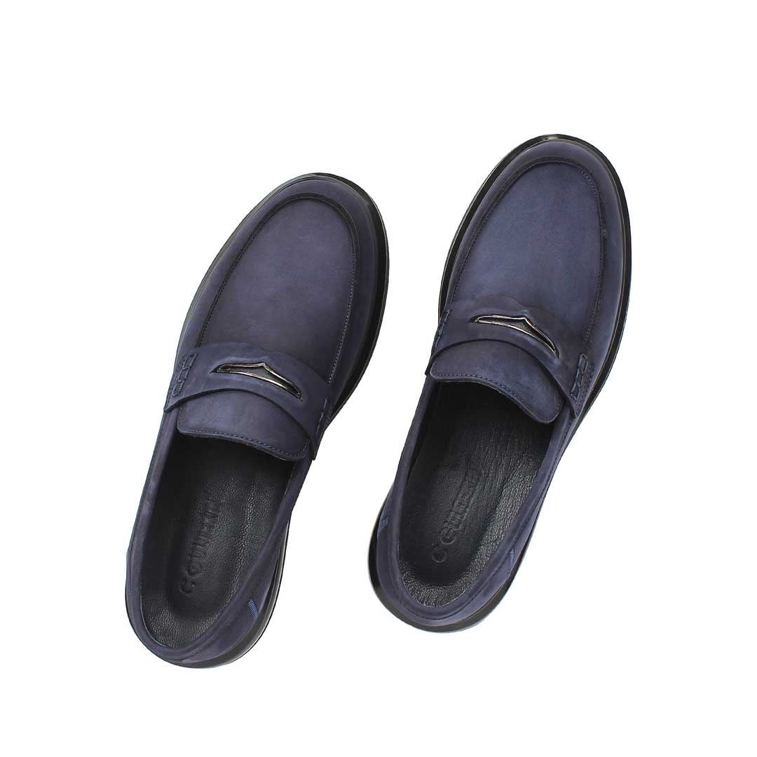 Celal Gültekin Erkek Lacivert Nubuk Deri Loafer
