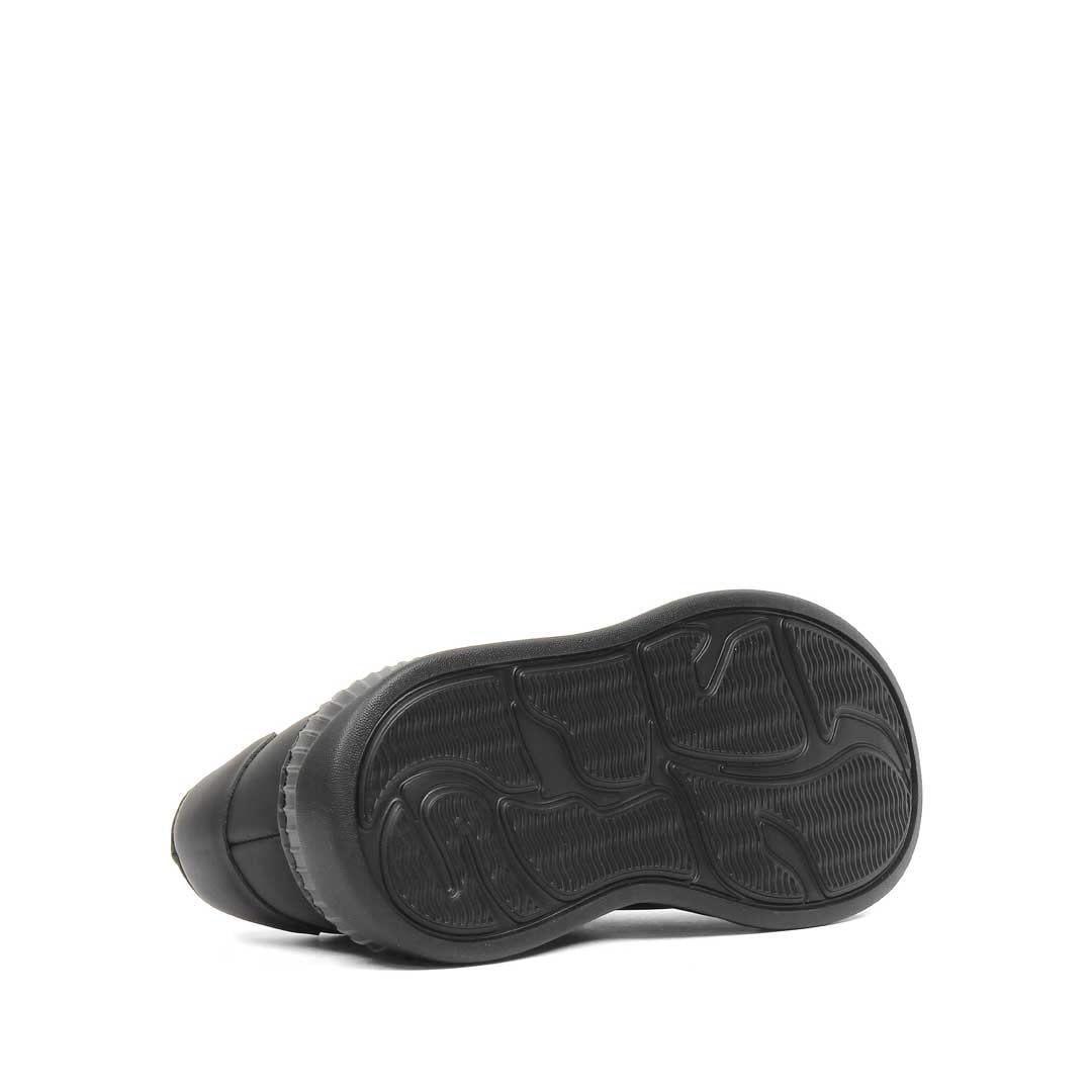 Celal Gültekin Erkek Mat Siyah Bağcıklı Kalın Tabanlı Deri Sneaker