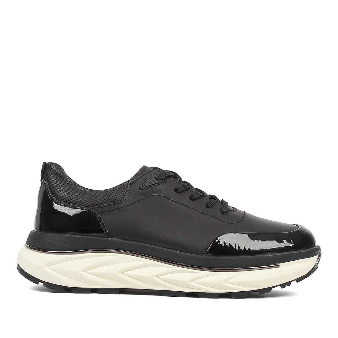 Celal Gültekin Erkek Siyah Açma Deri Sneaker