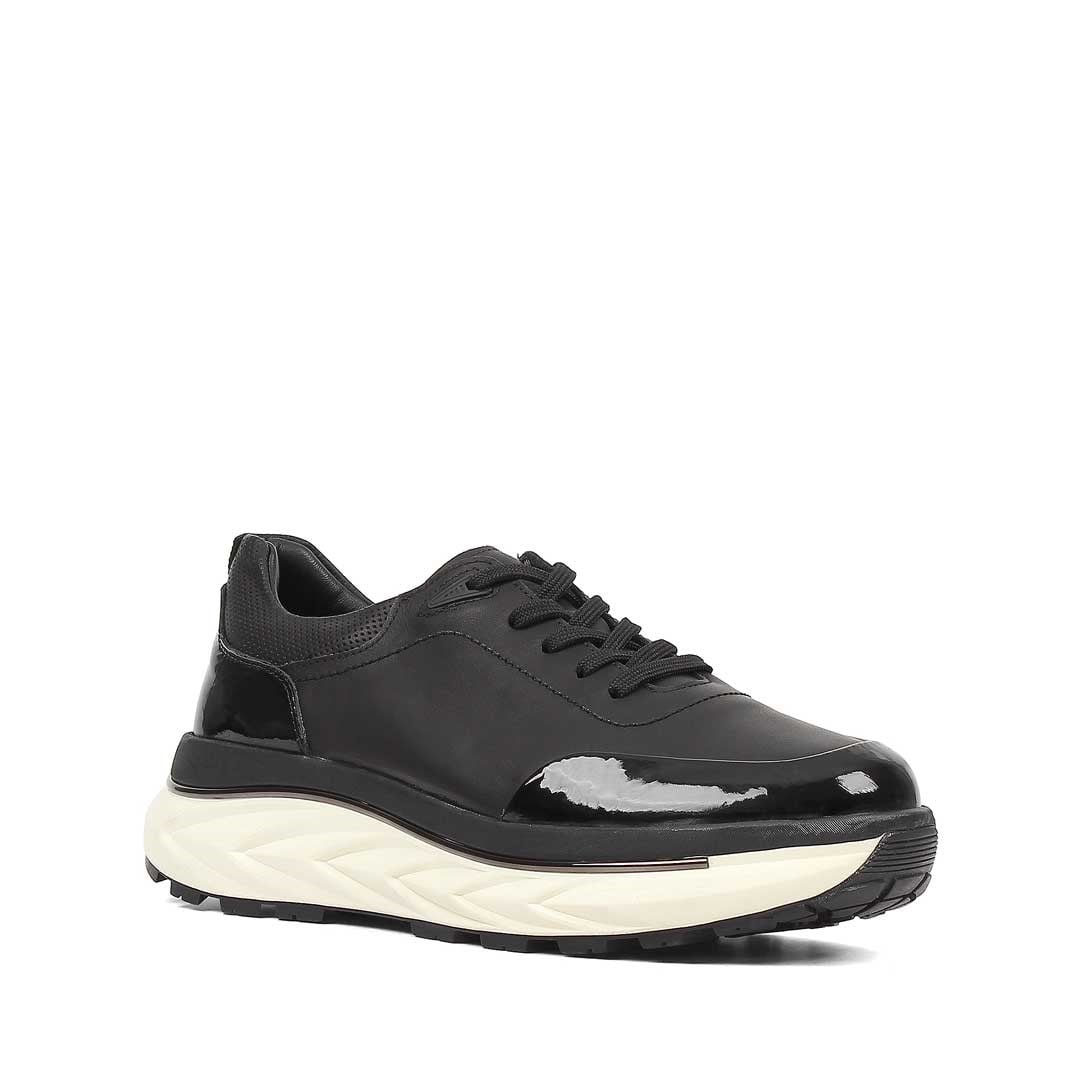 Celal Gültekin Erkek Siyah Açma Deri Sneaker