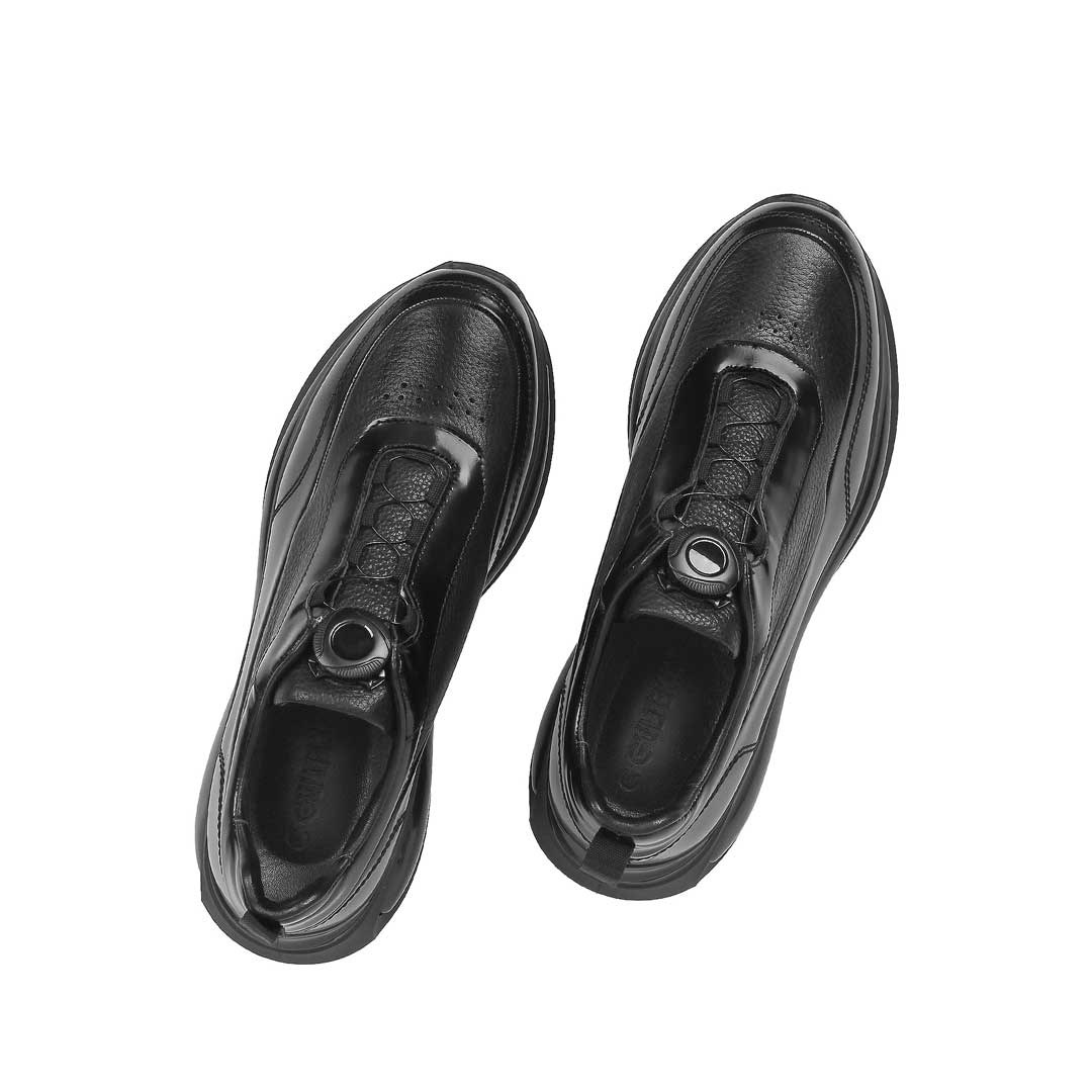 Celal Gültekin Erkek Siyah Açma Deri Sneaker