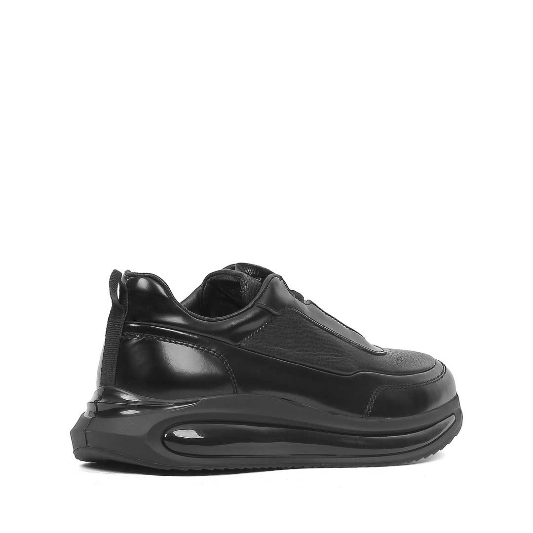 Celal Gültekin Erkek Siyah Açma Deri Sneaker