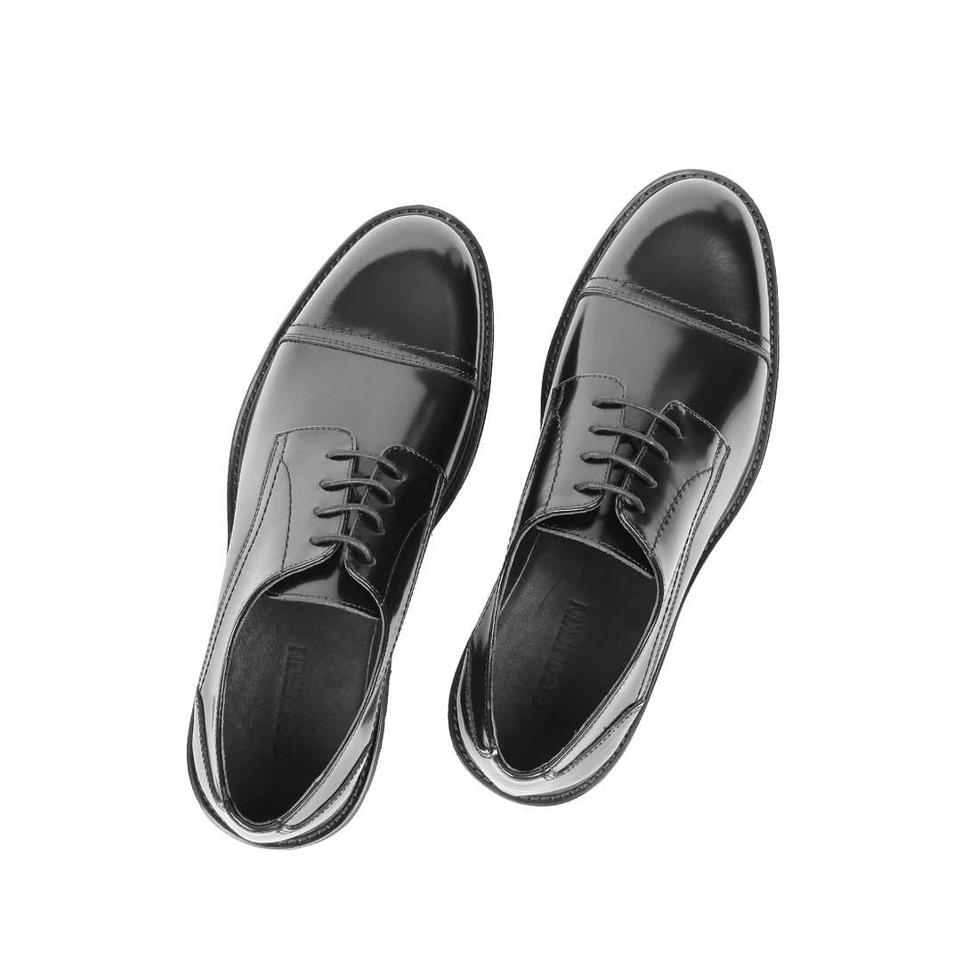 Celal Gültekin Erkek Siyah Bağcıklı Açma Deri Klasik Ayakkabı