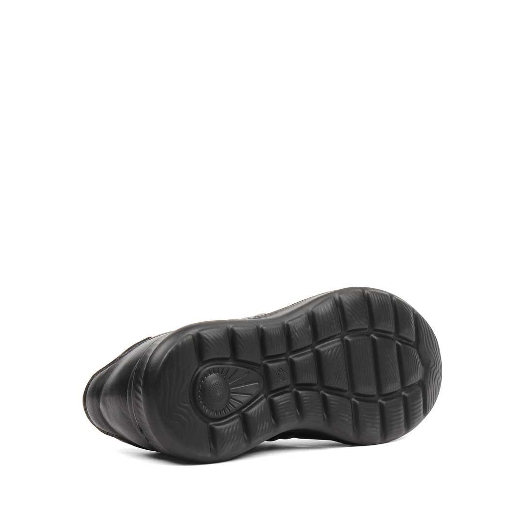 Celal Gültekin Erkek Siyah Bağcıklı Kalın Tabanlı Deri Sneaker