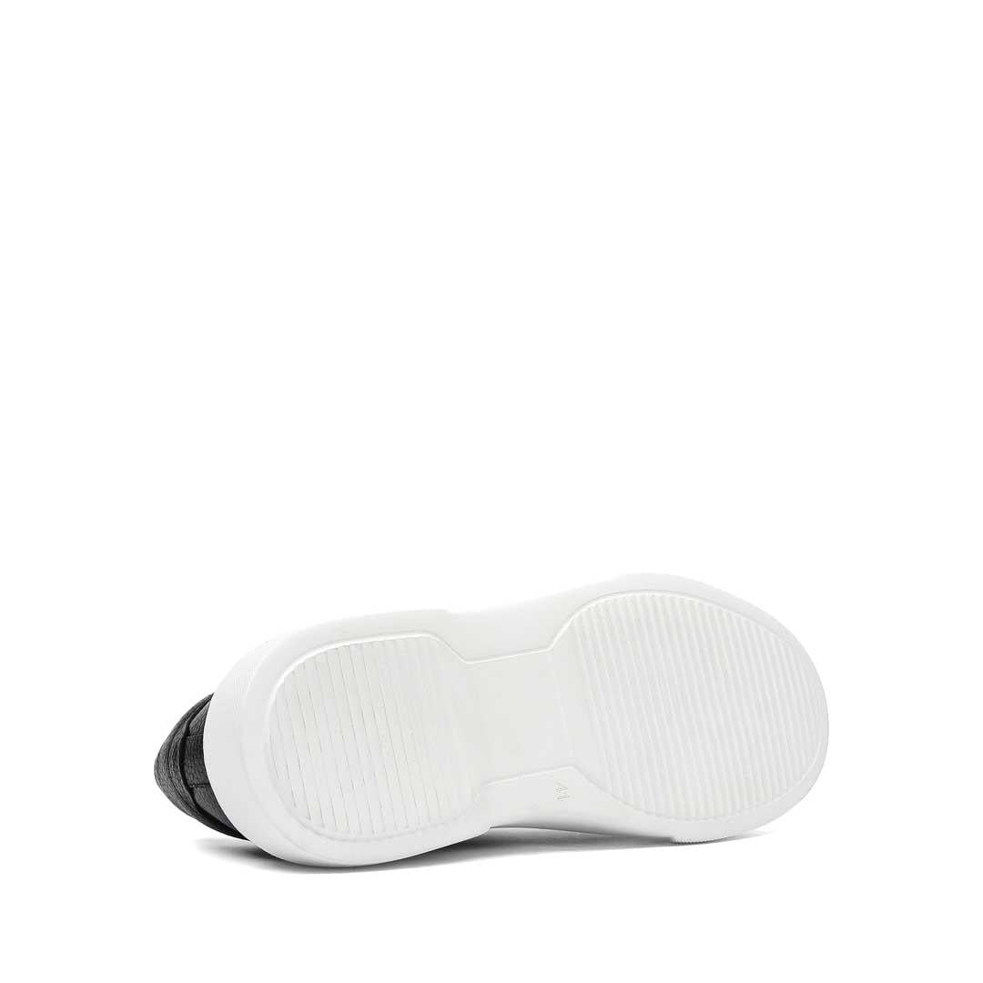 Celal Gültekin Erkek Siyah Bağcıklı Kalın Tabanlı Deri Sneaker