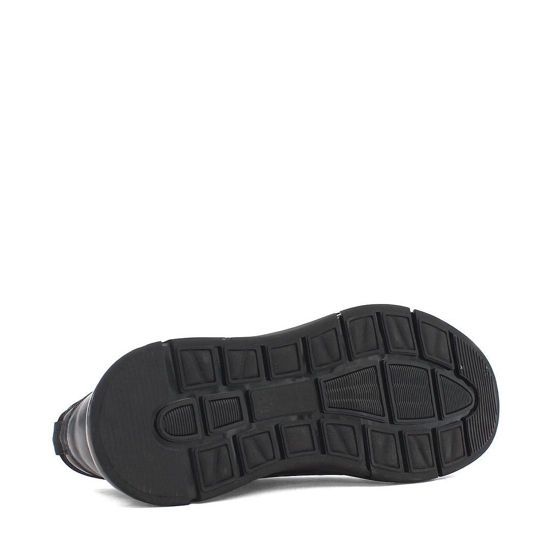 Celal Gültekin Erkek Siyah Bağcıklı Kalın Tabanlı Deri Sneaker