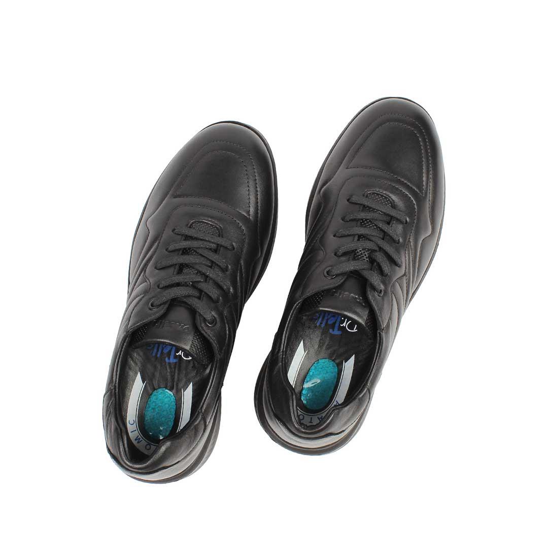 Celal Gültekin Erkek Siyah Bağcıklı Kalın Tabanlı Deri Sneaker