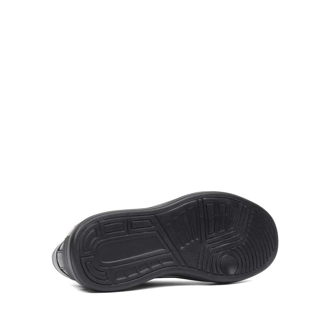 Celal Gültekin Erkek Siyah Bağcıklı Kalın Tabanlı Deri Sneaker