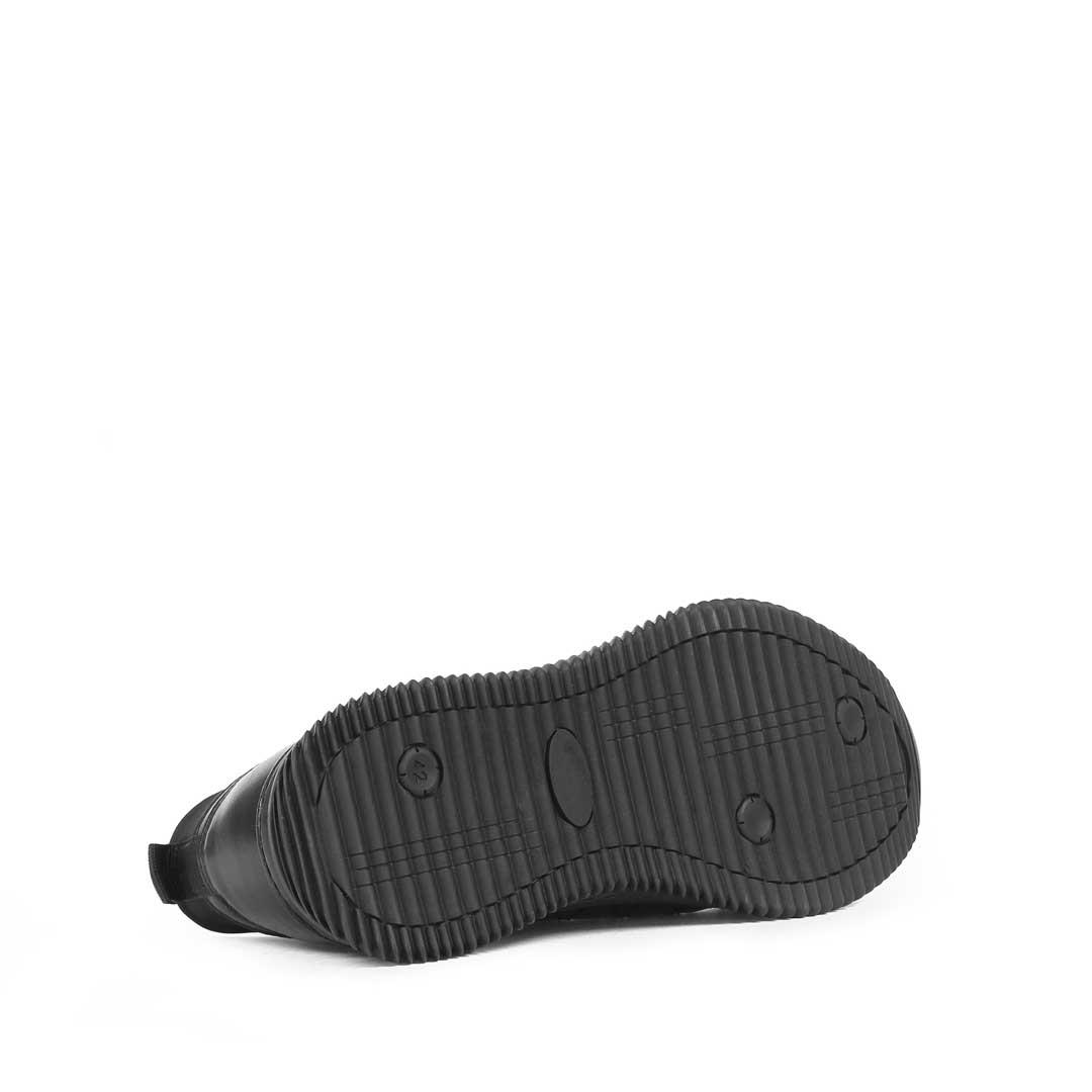 Celal Gültekin Erkek Siyah Bağcıklı Kalın Tabanlı Deri Sneaker
