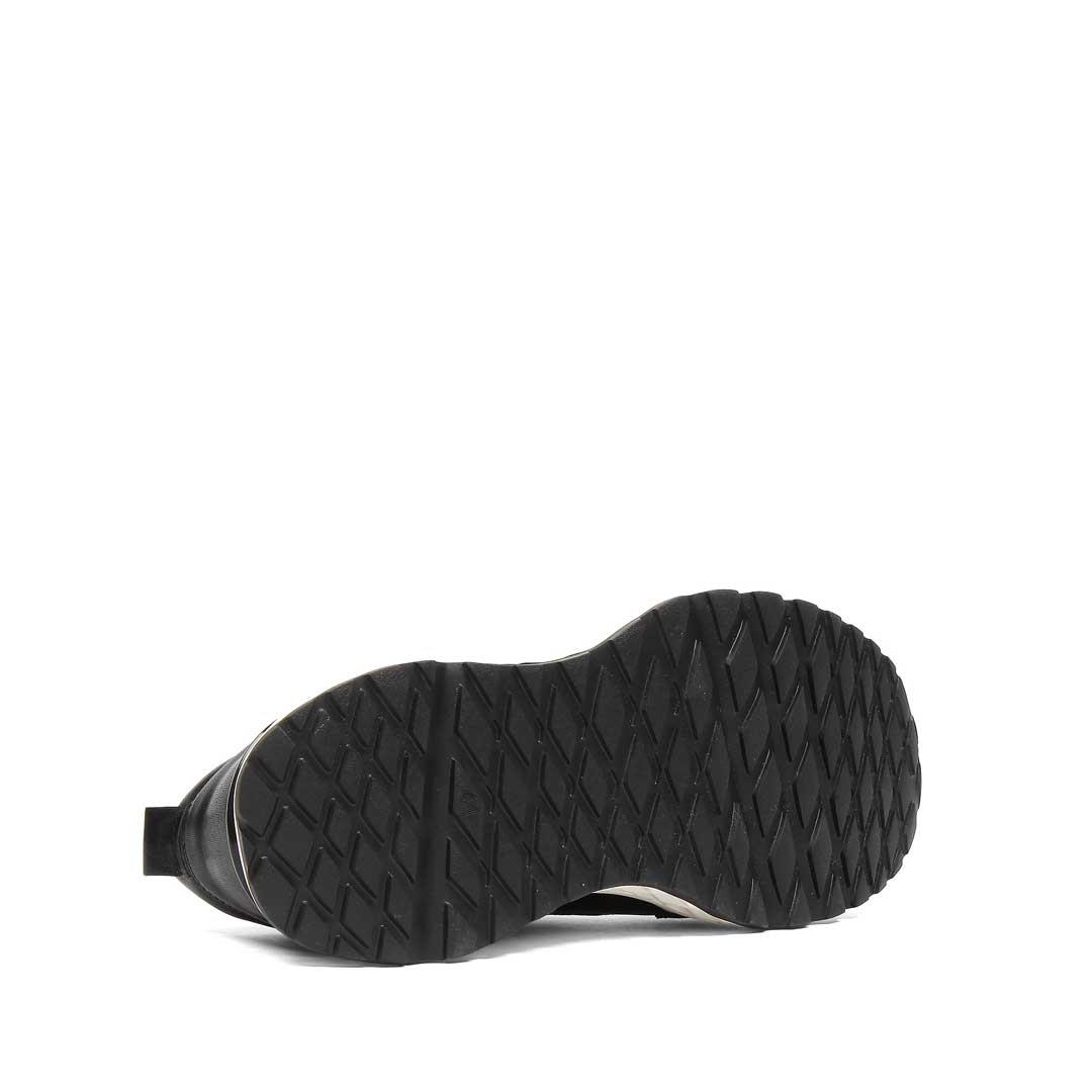 Celal Gültekin Erkek Siyah Bağcıklı Kalın Tabanlı Kroko Deri Sneaker