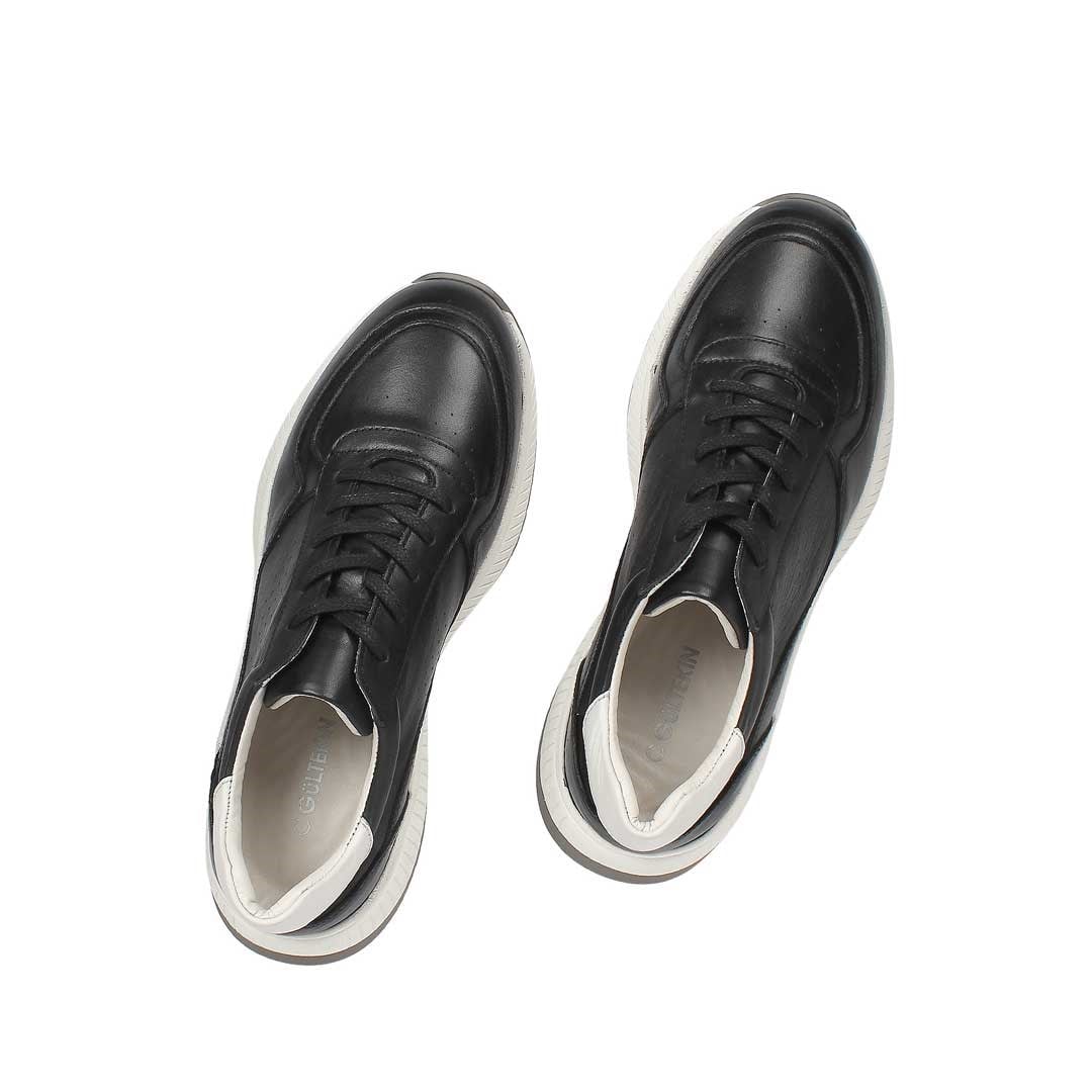 Celal Gültekin Erkek Siyah Bağcıklı Kalın Tabanlı Sneaker
