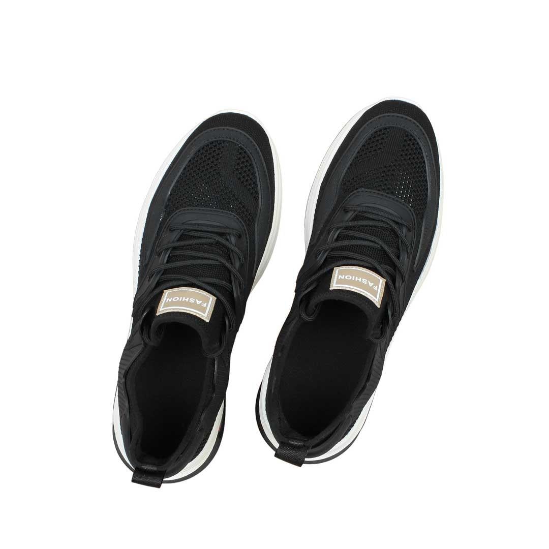 Celal Gültekin Erkek Siyah Bağcıklı Kalın Tabanlı Sneaker