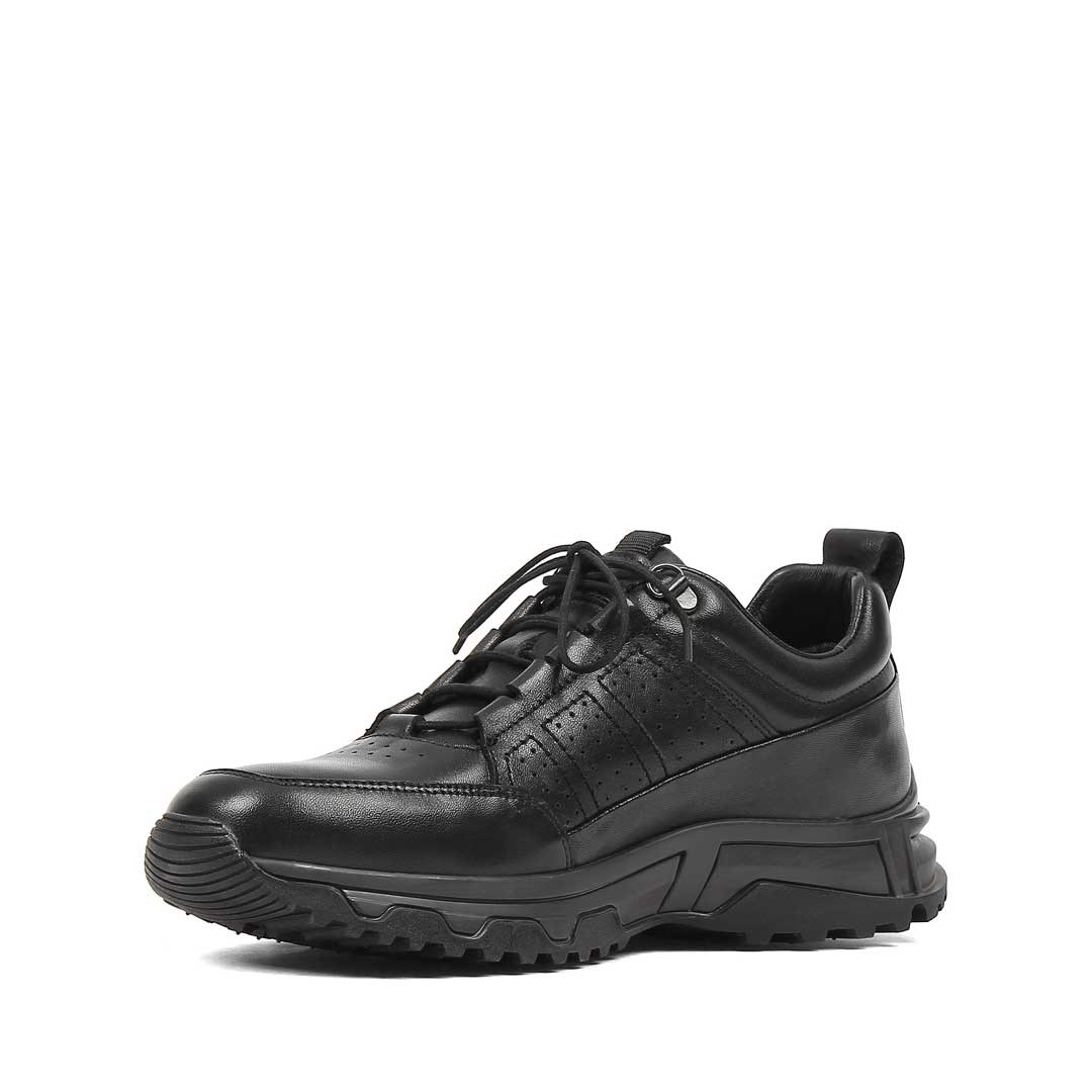 Celal Gültekin Erkek Siyah Deri Sneaker