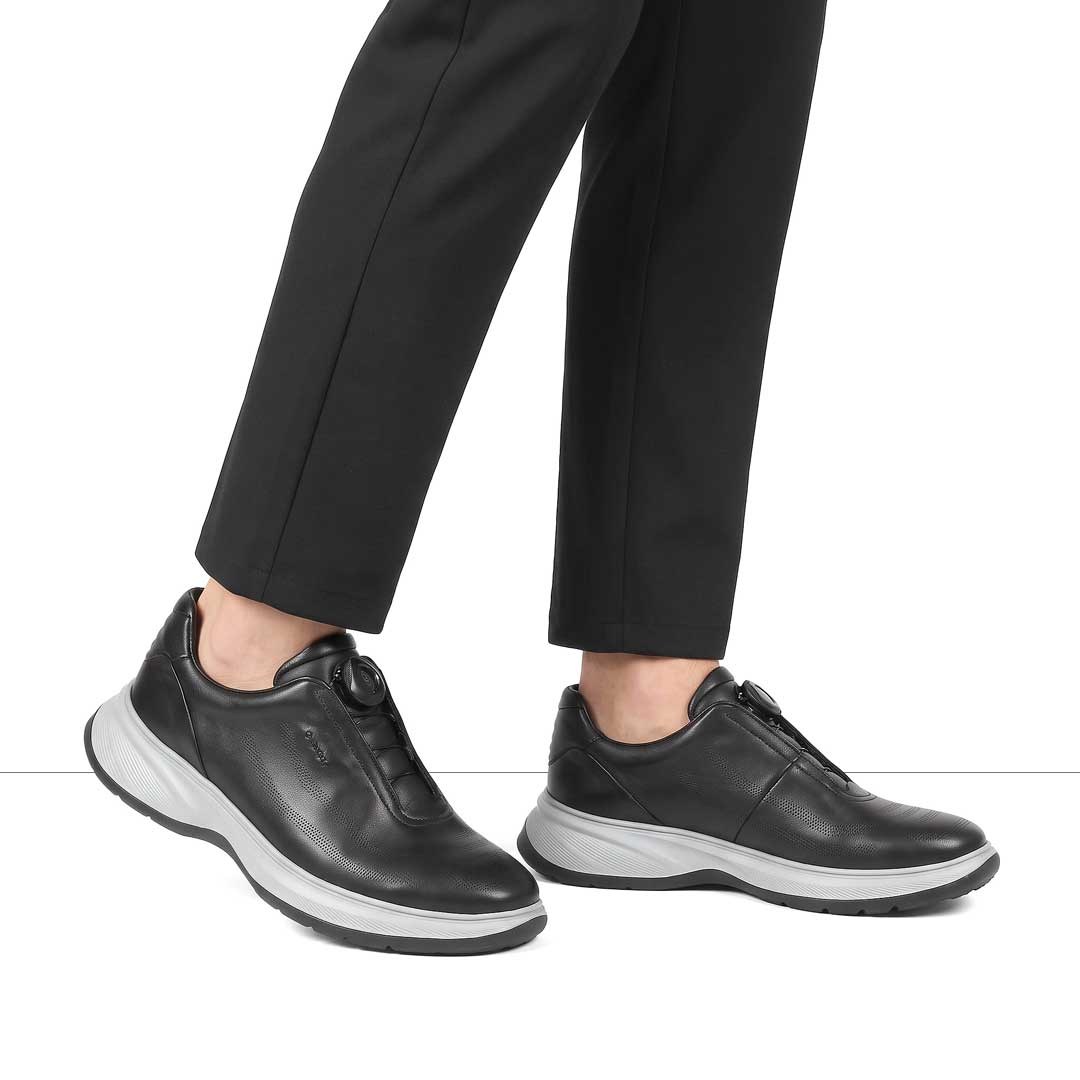 Celal Gültekin Erkek Siyah Deri Sneaker