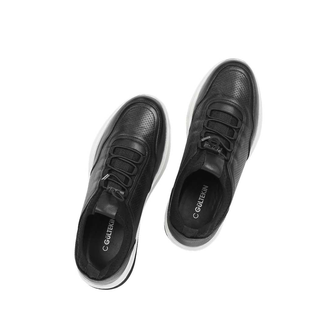 Celal Gültekin Erkek Siyah Deri Sneaker