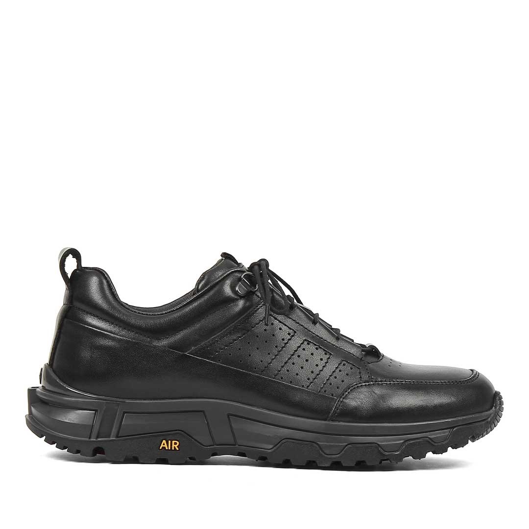 Celal Gültekin Erkek Siyah Deri Sneaker