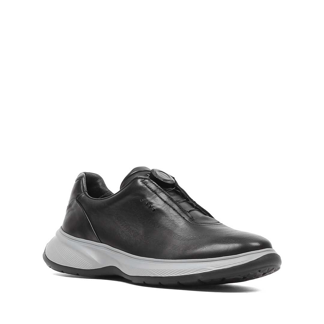 Celal Gültekin Erkek Siyah Deri Sneaker