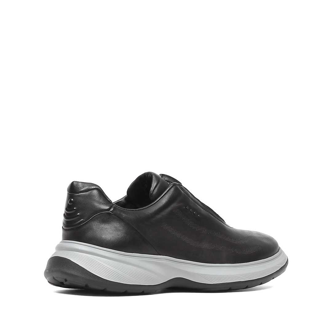 Celal Gültekin Erkek Siyah Deri Sneaker