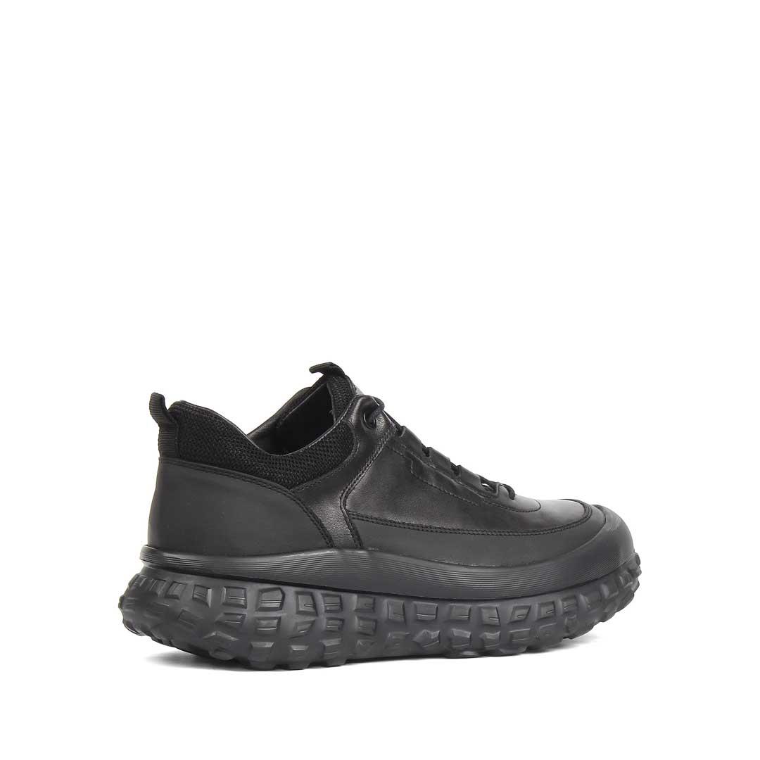 Celal Gültekin Erkek Siyah Kalın Tabanlı Deri Sneaker