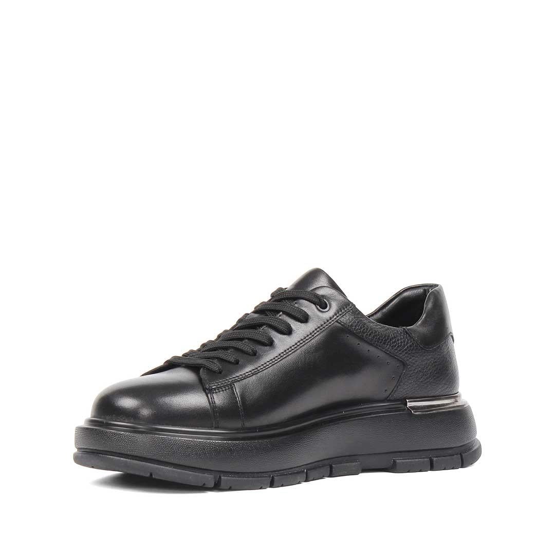 Celal Gültekin Erkek Siyah Kalın Tabanlı Deri Sneaker