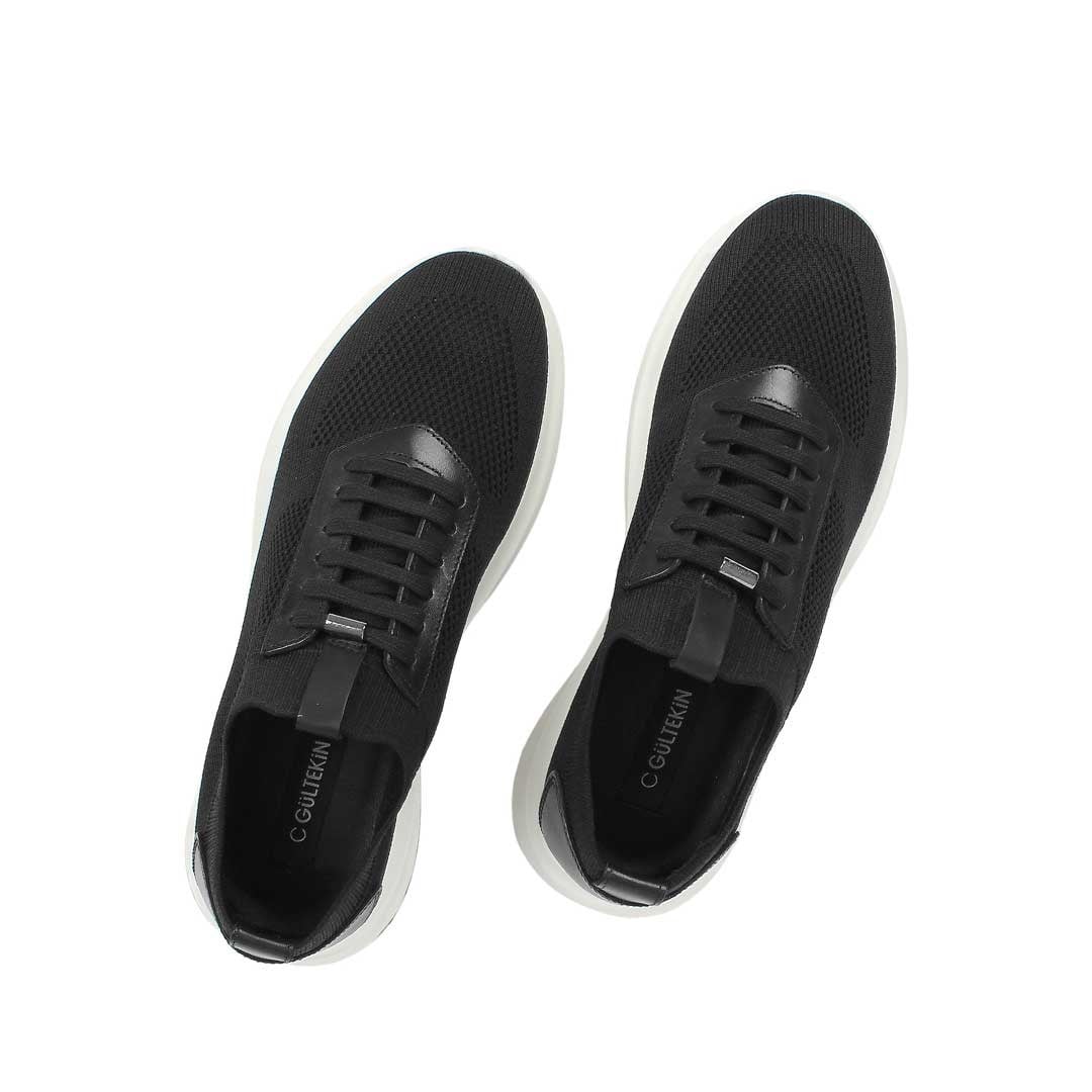Celal Gültekin Erkek Siyah Kalın Tabanlı Deri Sneaker