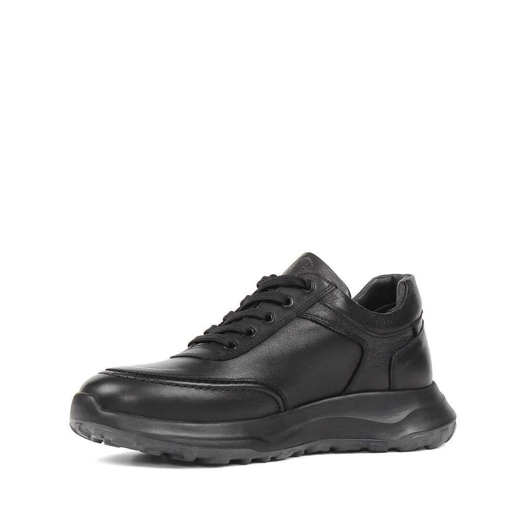 Celal Gültekin Erkek Siyah Kalın Tabanlı Deri Sneaker