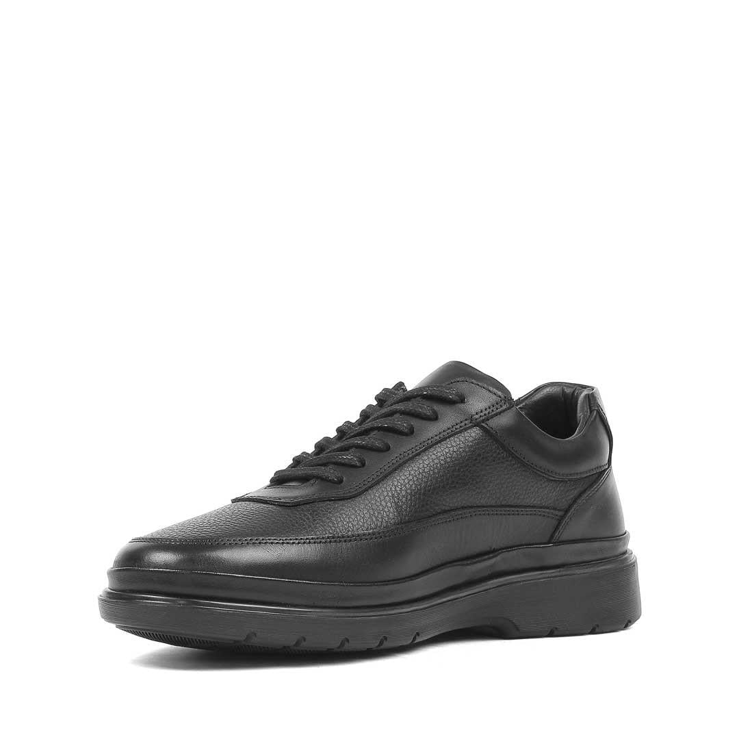 Celal Gültekin Erkek Siyah Kalın Tabanlı Deri Sneaker
