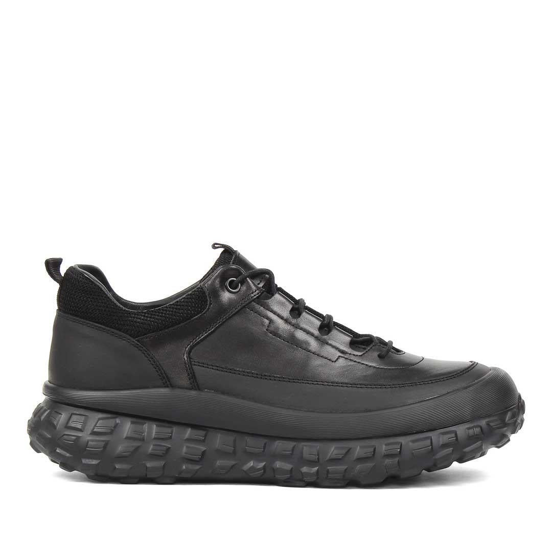 Celal Gültekin Erkek Siyah Kalın Tabanlı Deri Sneaker