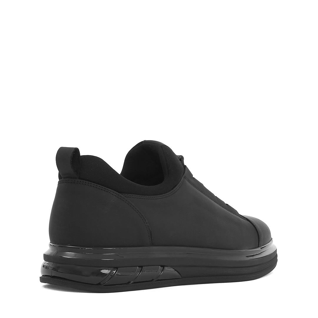 Celal Gültekin Erkek Siyah Kalın Tabanlı Mat Deri Sneaker