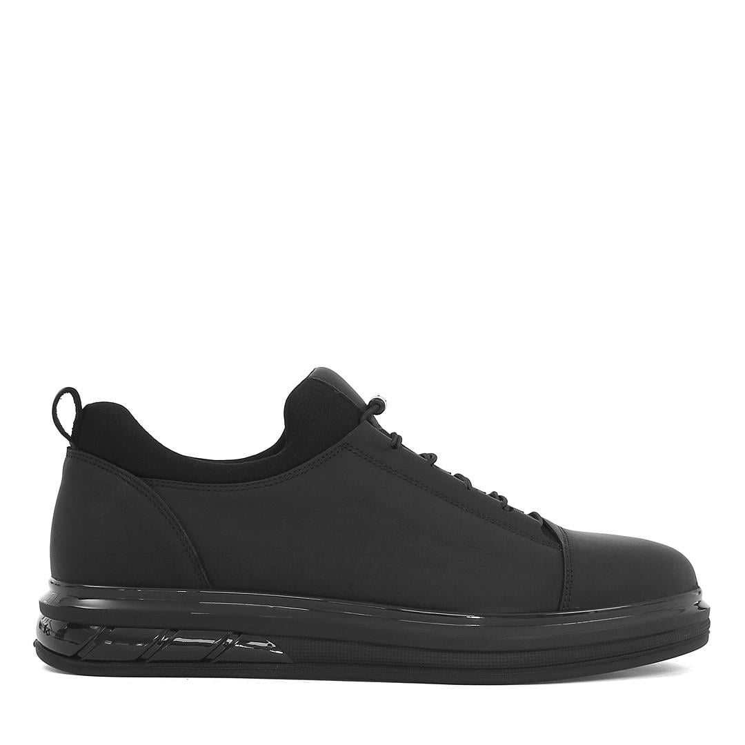 Celal Gültekin Erkek Siyah Kalın Tabanlı Mat Deri Sneaker