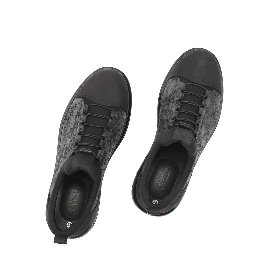 Celal Gültekin Erkek Siyah Kalın Tabanlı Nubuk Deri Sneaker