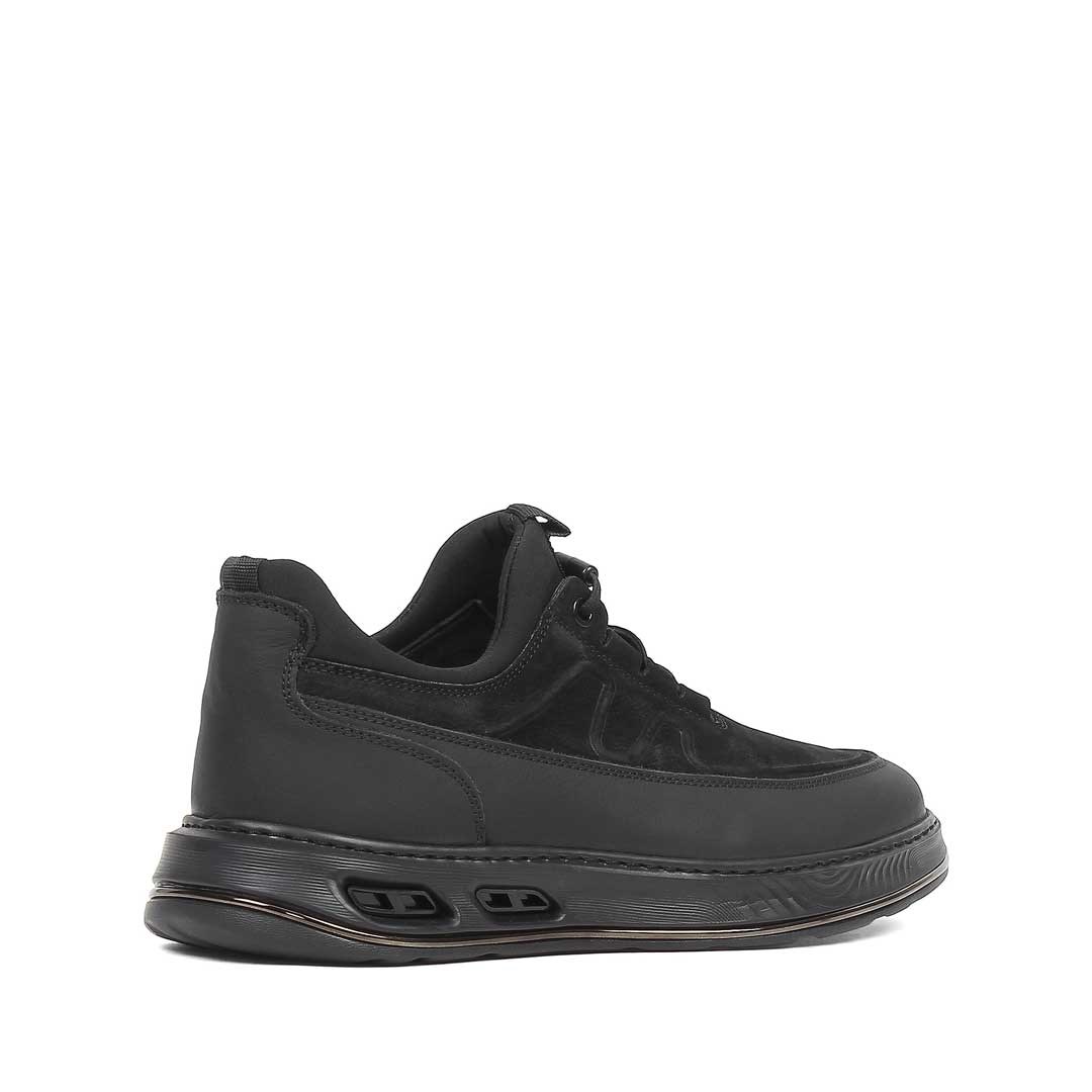 Celal Gültekin Erkek Siyah Kalın Tabanlı Nubuk Deri Sneaker