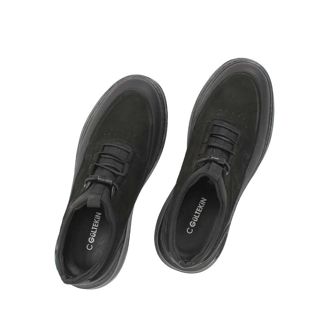 Celal Gültekin Erkek Siyah Kalın Tabanlı Nubuk Deri Sneaker