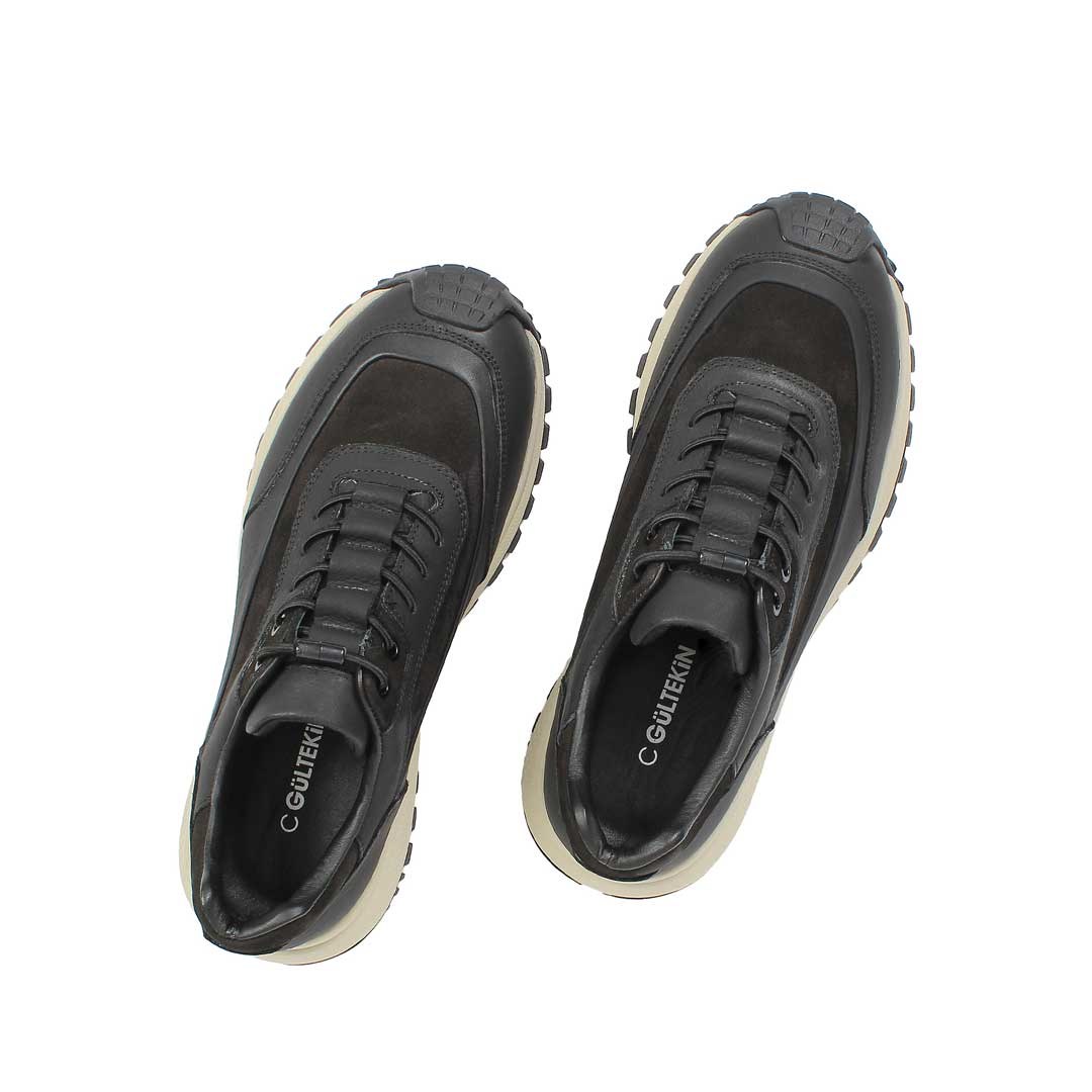Celal Gültekin Erkek Siyah Nubuk Deri Sneaker