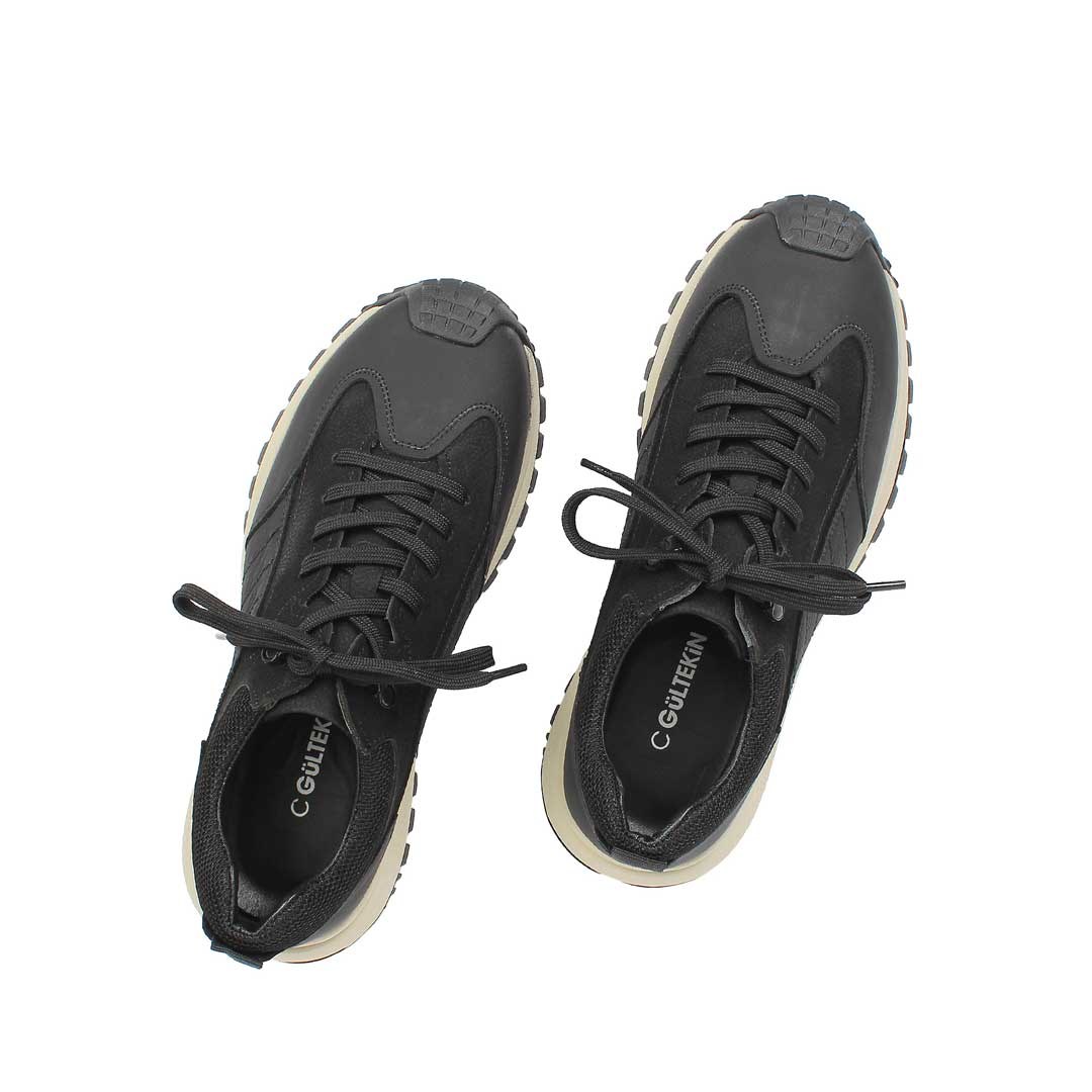 Celal Gültekin Erkek Siyah Nubuk Deri Sneaker