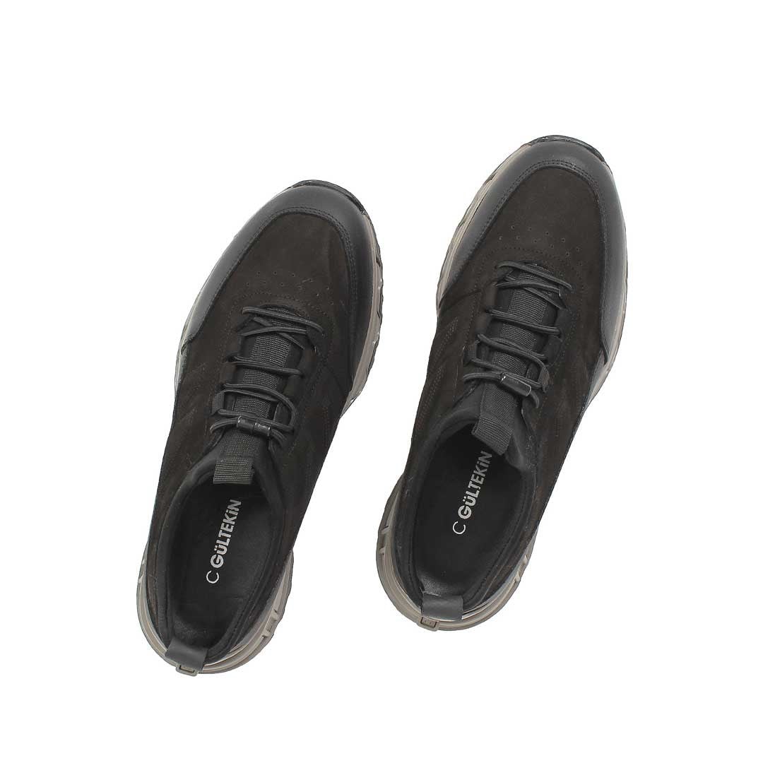 Celal Gültekin Erkek Siyah Nubuk Deri Sneaker