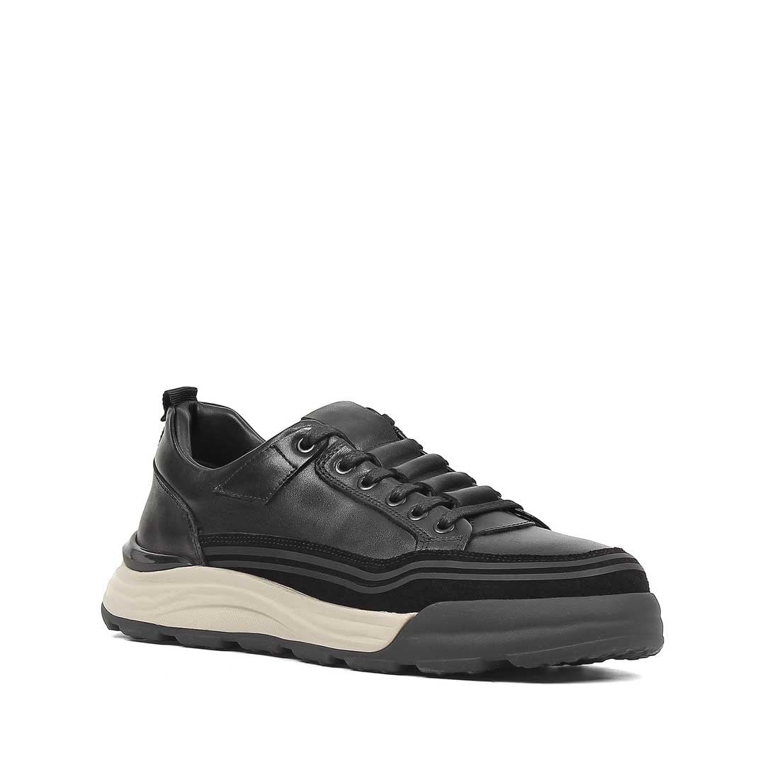 Celal Gültekin Erkek Siyah Süet Deri Sneaker