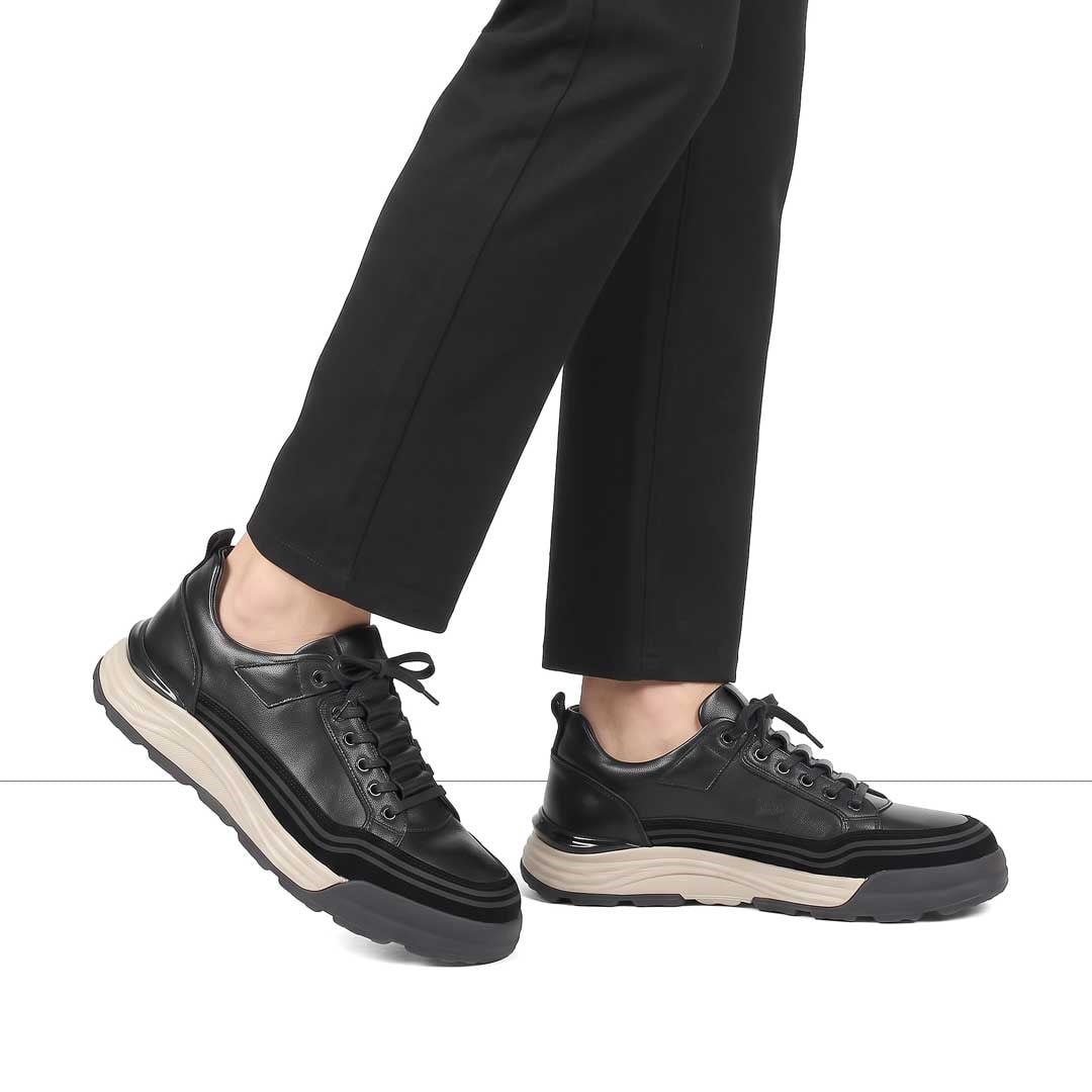 Celal Gültekin Erkek Siyah Süet Deri Sneaker