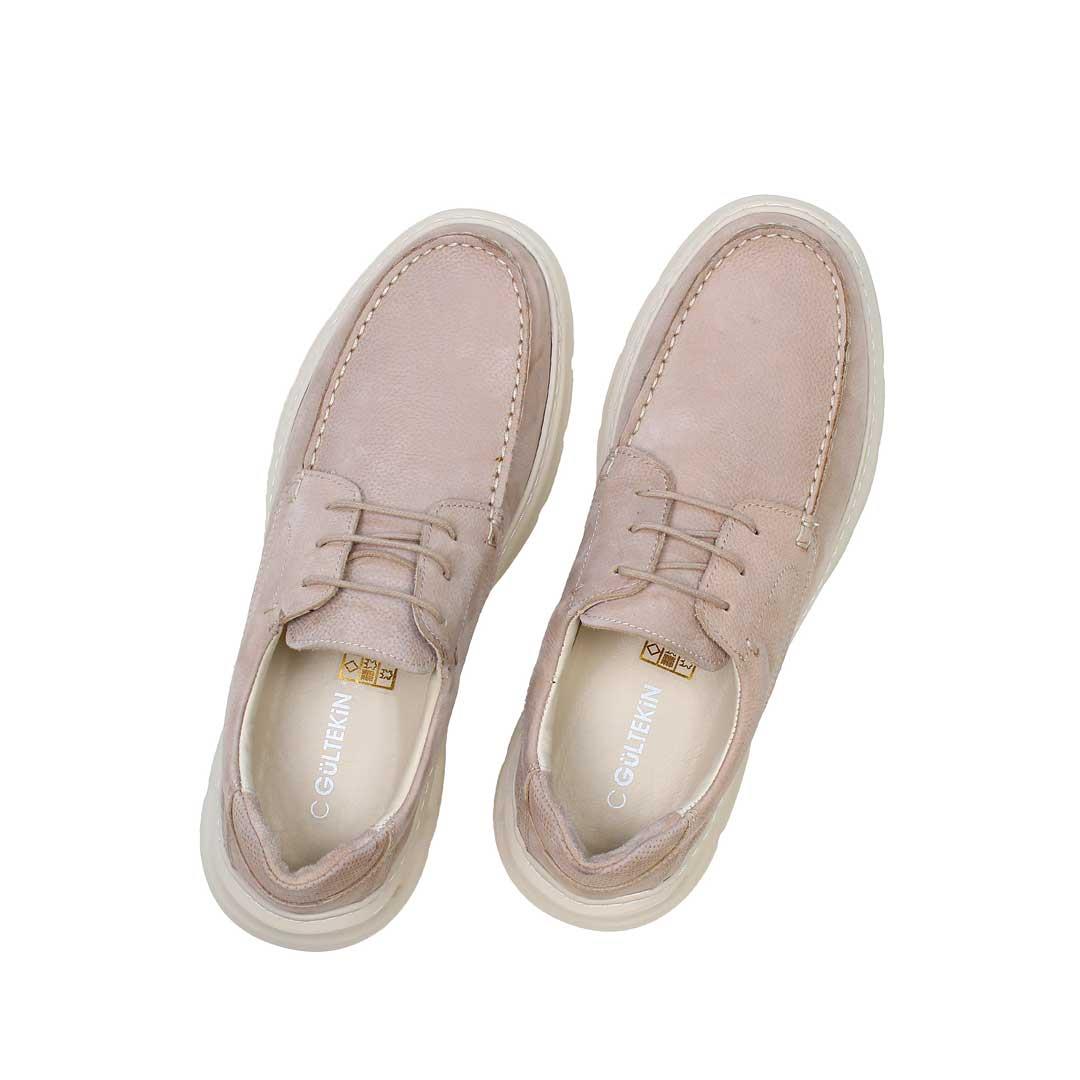 Celal Gültekin Erkek Taba Bağcıklı Kalın Tabanlı Nubuk Deri Sneaker