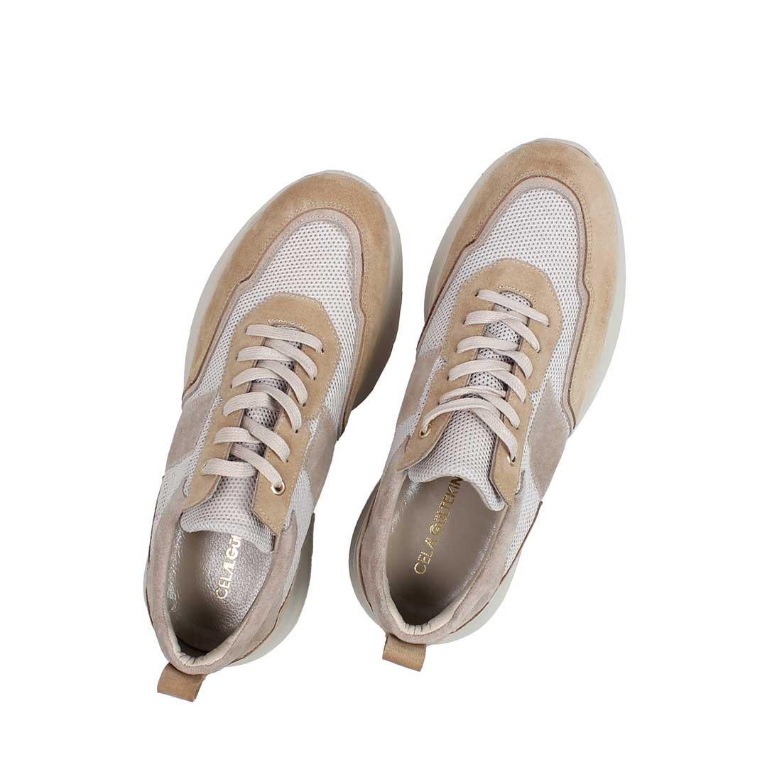 Celal Gültekin Erkek Taba Bağcıklı Kalın Tabanlı Süet Deri Sneaker