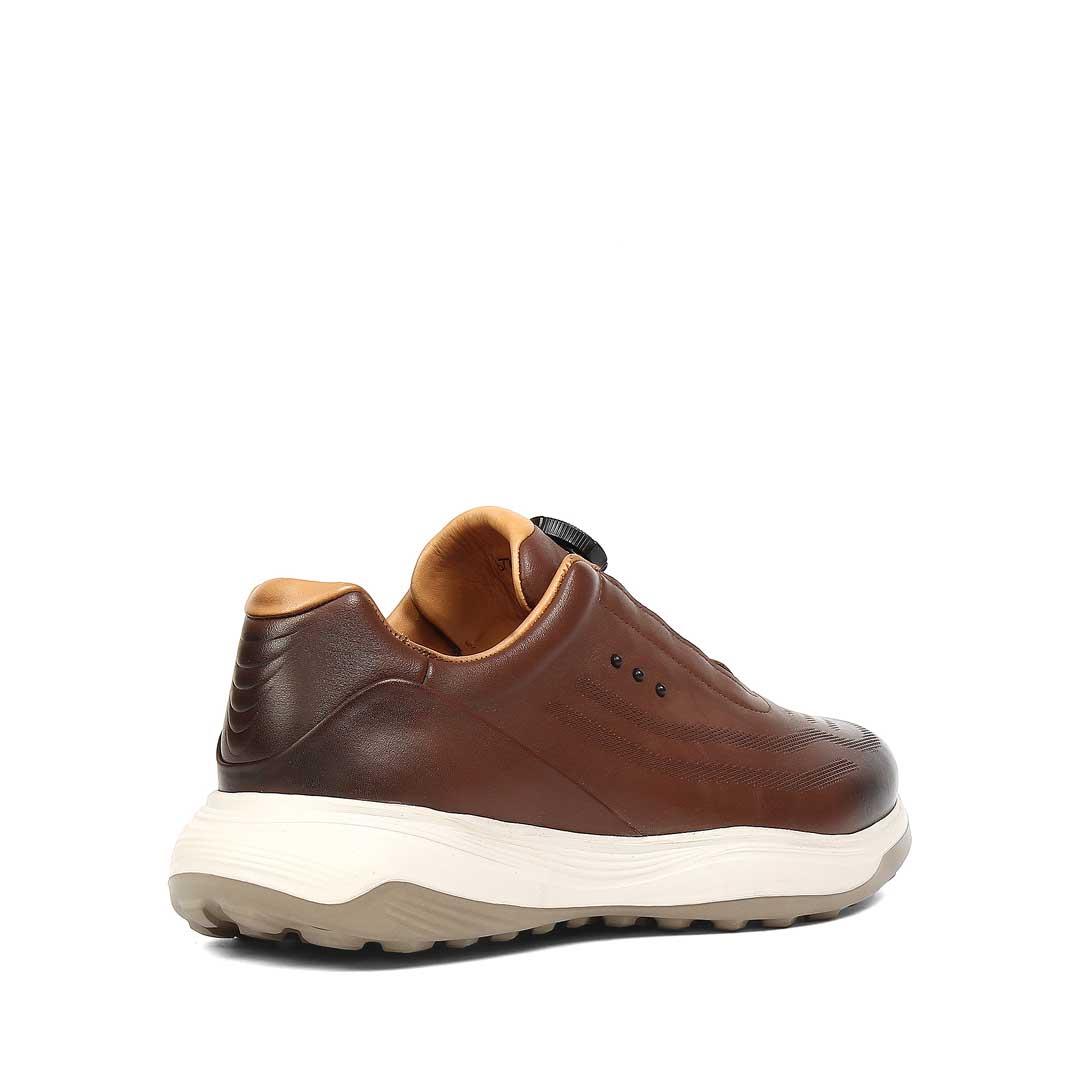 Celal Gültekin Erkek Taba Kalın Tabanlı Deri Sneaker