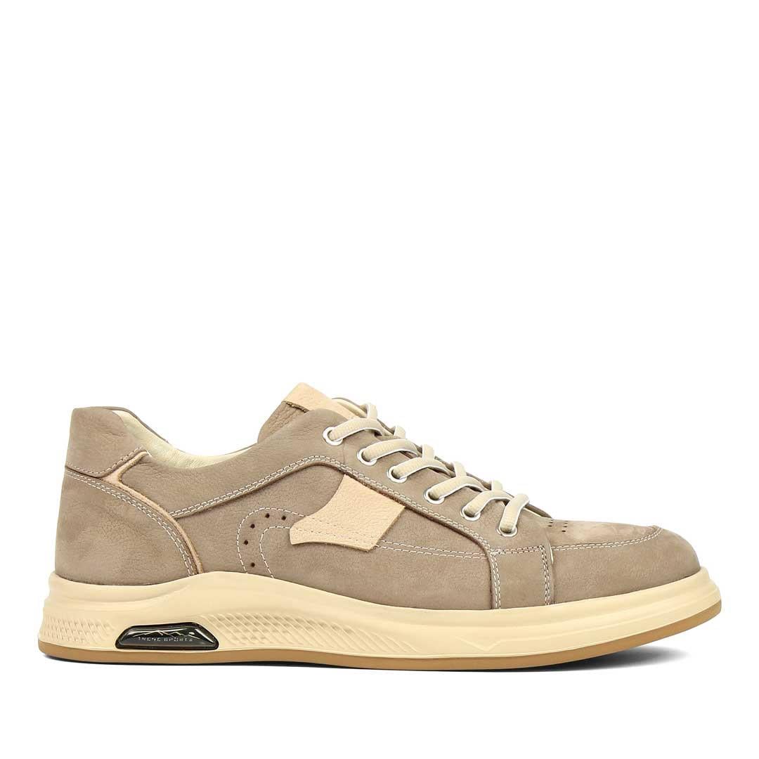 Celal Gültekin Erkek Vizon Bağcıklı Kalın Tabanlı Nubuk Deri Sneaker