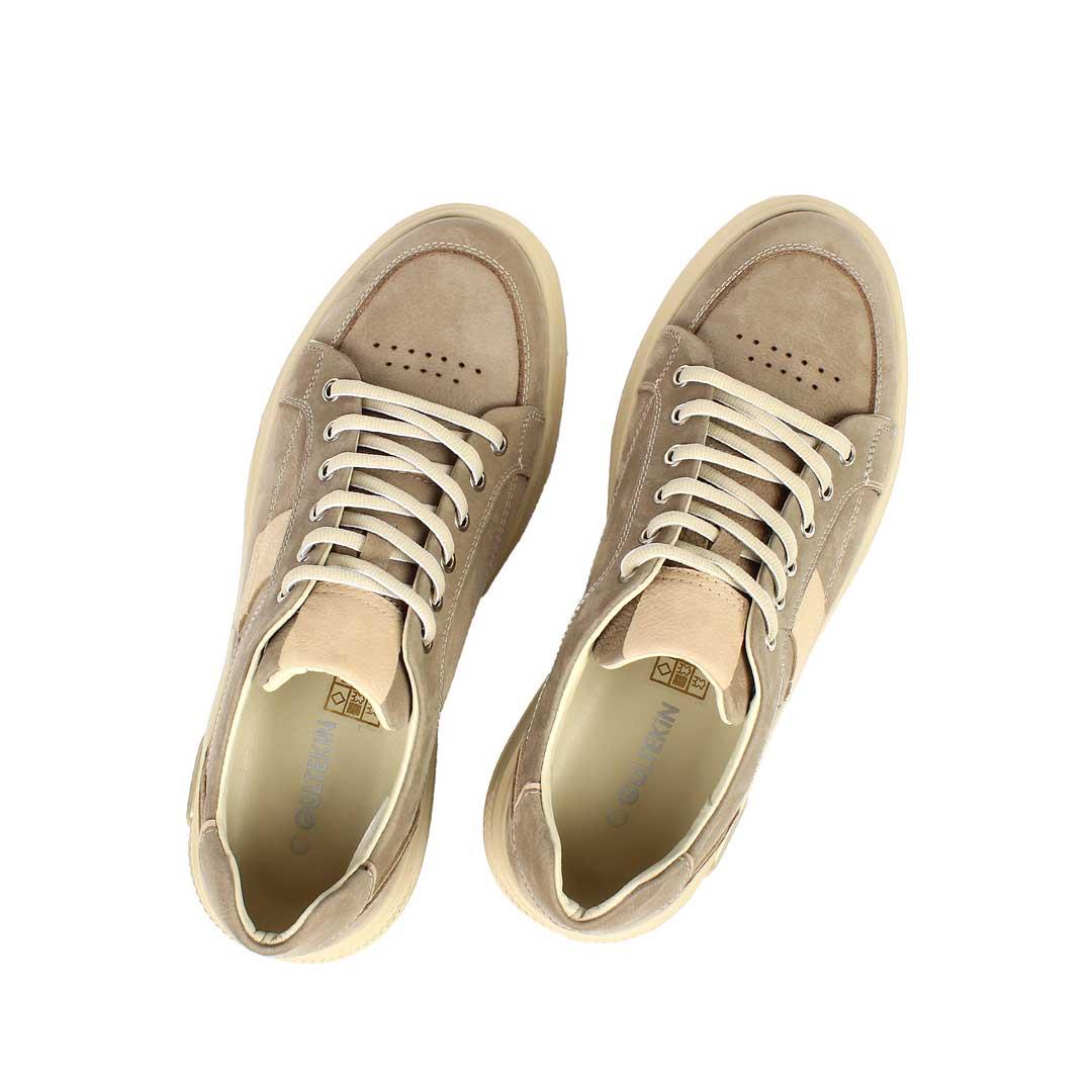 Celal Gültekin Erkek Vizon Bağcıklı Kalın Tabanlı Nubuk Deri Sneaker