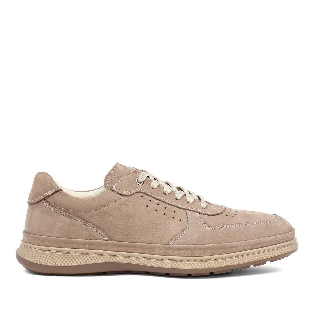 Celal Gültekin Erkek Vizon Bağcıklı Nubuk Deri Sneaker