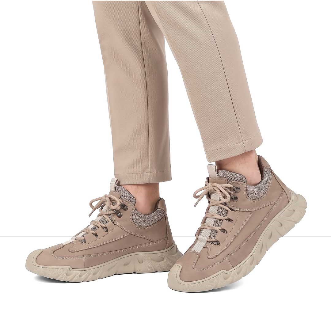 Celal Gültekin Erkek Vizon Kalın Tabanlı Nubuk Deri Sneaker