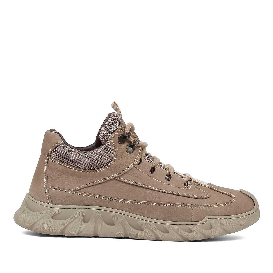 Celal Gültekin Erkek Vizon Kalın Tabanlı Nubuk Deri Sneaker