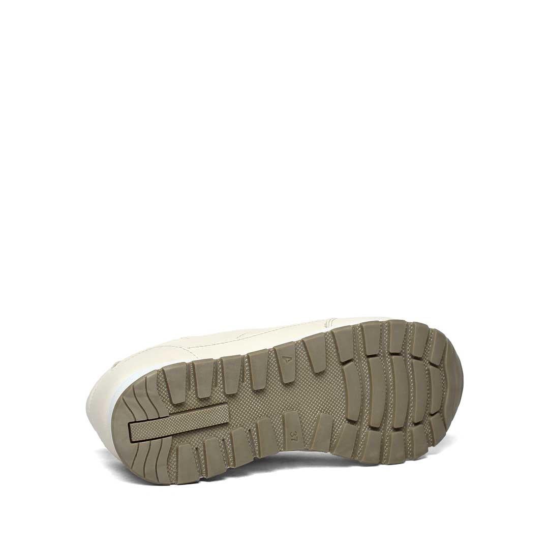 Celal Gültekin Kadın Bej Bağcıklı Kalın Tabanlı Deri Sneaker