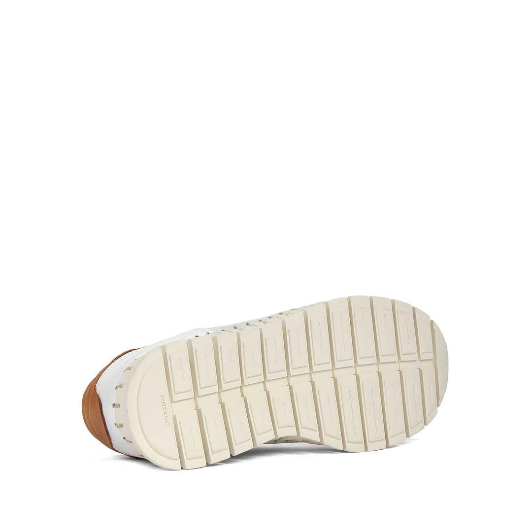 Celal Gültekin Kadın Beyaz Bağcıklı Kalın Tabanlı Süet Deri Sneaker